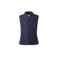 Klassieke gewatteerde jas kind Horze Donkerblauwe peacoat