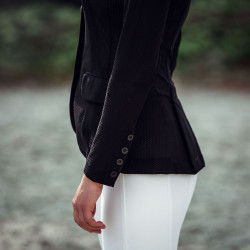 Wedstrijdjas met mesh Gabrielle dames B Vertigo Zwart