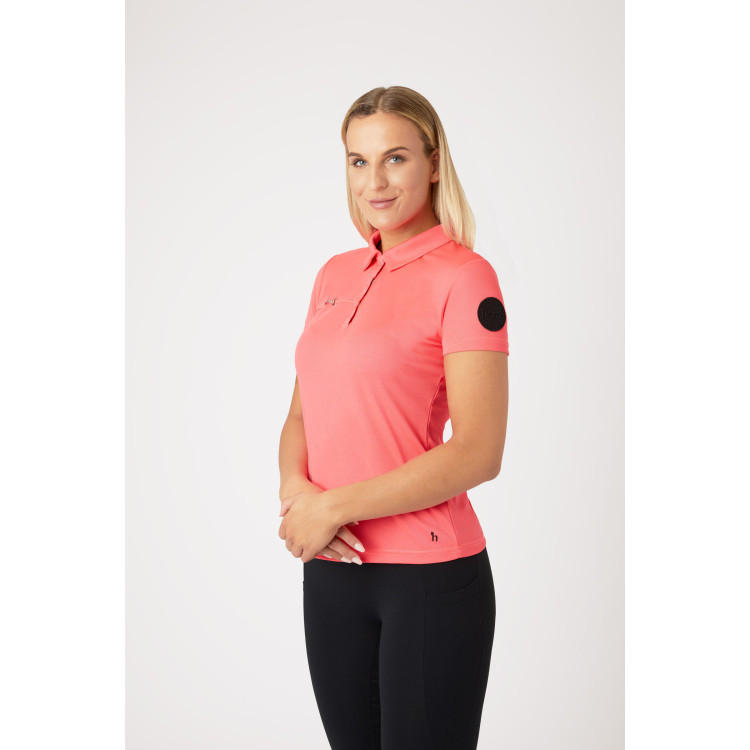 Functioneel poloshirt met korte mouwen Denise dames Horze Functioneel poloshirt met korte mouwen Denise dames Horze