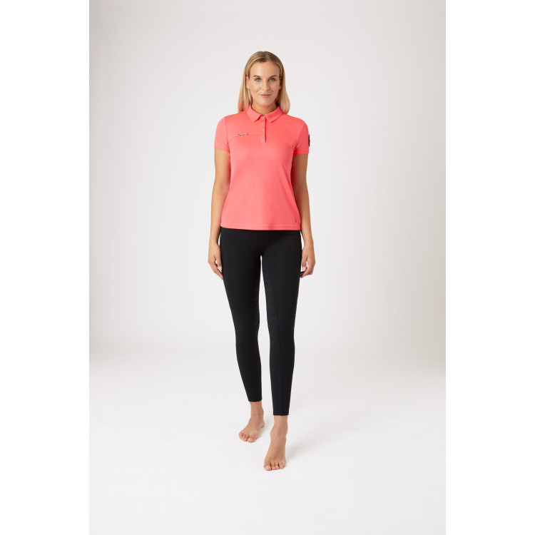 Functioneel poloshirt met korte mouwen Denise dames Horze Functioneel poloshirt met korte mouwen Denise dames Horze