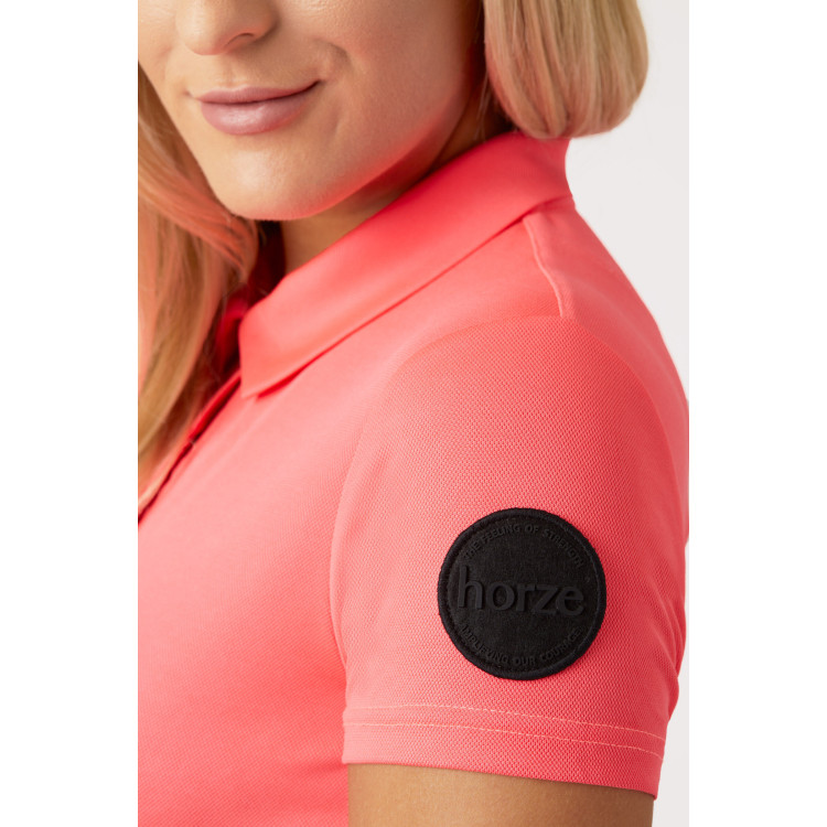 Functioneel poloshirt met korte mouwen Denise dames Horze Functioneel poloshirt met korte mouwen Denise dames Horze