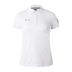Functioneel poloshirt met korte mouwen Denise dames Horze Wit