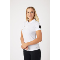 Functioneel poloshirt met korte mouwen Denise dames Horze Wit