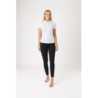 Functioneel poloshirt met korte mouwen Denise dames Horze Wit