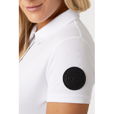 Functioneel poloshirt met korte mouwen Denise dames Horze Wit