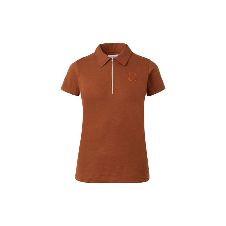 Polo Amy stretchkatoen korte mouwen dames Horze
