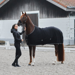 Polarfleece deken Kiel Horze Zwart