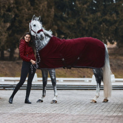 Polarfleece deken Kiel Horze Donkerrood Polarfleece deken Kiel Horze Donkerrood