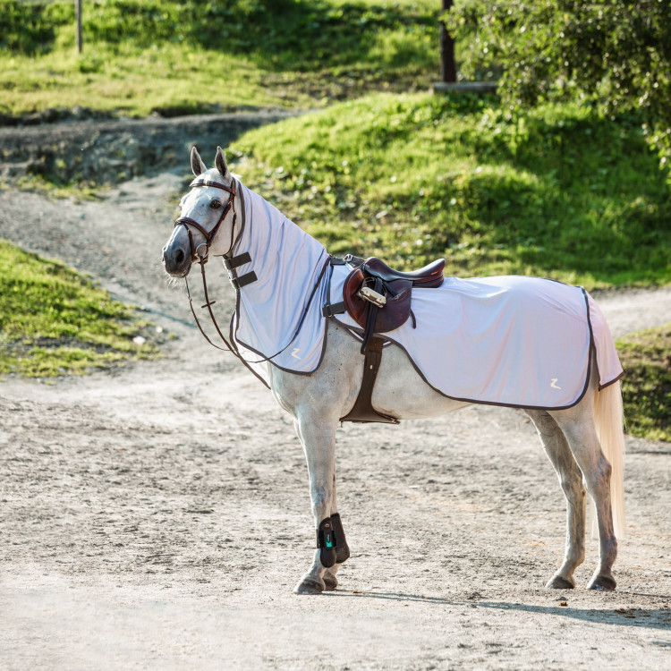 Anti-insectendeken om te paard te rijden Eira met afneembare hals Horze Anti-insectendeken om te paard te rijden Eira met afneembare hals Horze