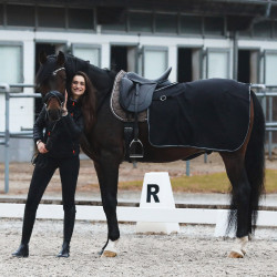 Zadeldeken fleece Kiel Horze Zwart Zadeldeken fleece Kiel Horze Zwart