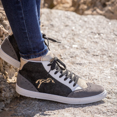 Sneakers Jupiter High Top Pénélope Noir / gris