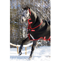 Horseware Rambo Supreme Turnout Vari-layer 1680D 450g deken Zwart / rood