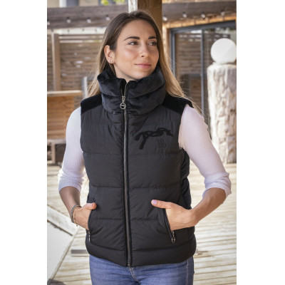 Mouwloze bodywarmer Pénélope Sonia Zwart