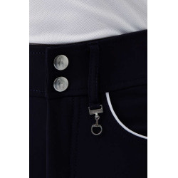Kinderbroek voor paardrijden met zitvlak Horze Aubrey Donker marineblauw Kinderbroek voor paardrijden met zitvlak Horze Aubrey Donker marineblauw