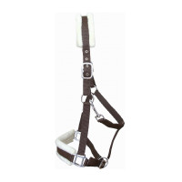 Schapenvacht halster T de T synthetisch Bruin / naturel