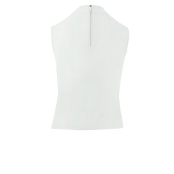 Polo Equithème Puebla zonder mouwen Wit / grijs Polo Equithème Puebla zonder mouwen Wit / grijs