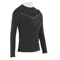 Polo Equithème Valencia lange mouwen Zwart Polo Equithème Valencia lange mouwen Zwart