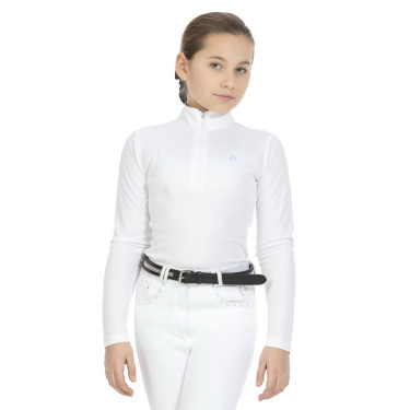 Polo Equi-Theme Mesh manches longues coupe cintrée