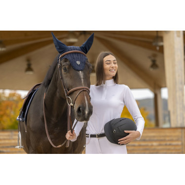 Polo Equi-Theme Mesh manches longues coupe cintrée