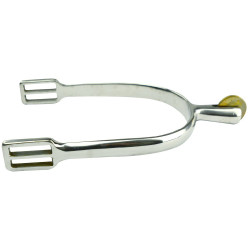 Éperons Feeling Prince de Galles inox à molette lisse Éperons Feeling Prince de Galles inox à molette lisse