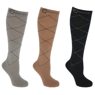 Chaussettes d’équitation Karo Covalliero Marine / stone / wood