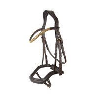 Anatomisch hoofdstel Horze Highbury frontriem met strass Zwart