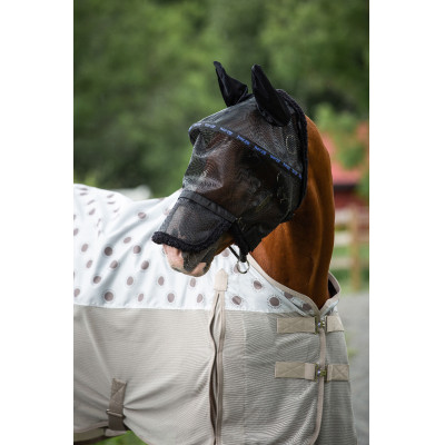 Vliegwerend masker Horze met bogen Zwart