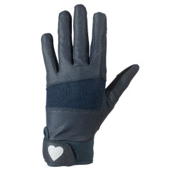 Kindergloves Horze met glinsterende hartjesprint Kindergloves Horze met glinsterende hartjesprint