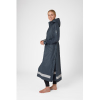 Lange damesregenjas Horze Hazel met splitten Donker marineblauw Lange damesregenjas Horze Hazel met splitten Donker marineblauw