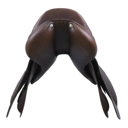 Eric Thomas Elite gemengde zadel met nerfleder Havana Bruin Eric Thomas Elite gemengde zadel met nerfleder Havana Bruin