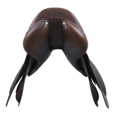 Eric Thomas Elite gemengde zadel met nerfleder Havana Bruin Eric Thomas Elite gemengde zadel met nerfleder Havana Bruin