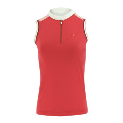 Damespolo Equithème Smoff zonder mouwen Fuchsia Roze