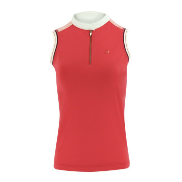 Damespolo Equithème Smoff zonder mouwen Fuchsia Roze