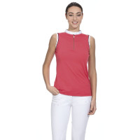 Damespolo Equithème Smoff zonder mouwen Fuchsia Roze