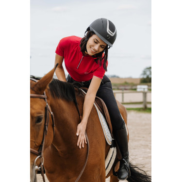 Polo Equithème Emma korte mouwen Kers