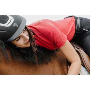 Polo Equithème Emma korte mouwen Kers Polo Equithème Emma korte mouwen Kers