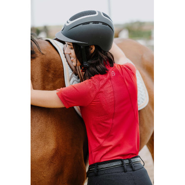 Polo Equithème Emma korte mouwen Kers Polo Equithème Emma korte mouwen Kers