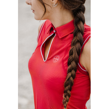 Polo Equithème Sarah zonder mouwen Kers Rood