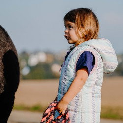 Omkeerbaar jack Equithème Mady Marineblauw