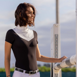 Polo Equithème Lerma korte mouwen Zwart