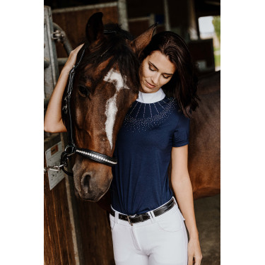 Polo Equithème London korte mouwen Marineblauw