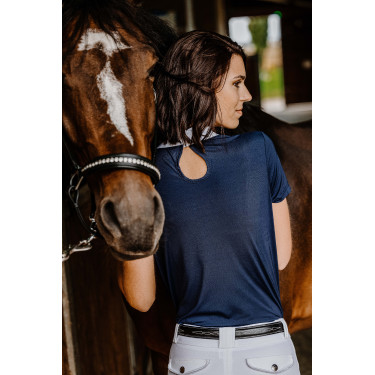 Polo Equithème London korte mouwen Marineblauw