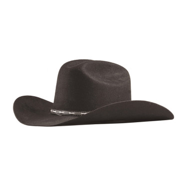 Luxe bruine Lakota western vilten hoed Zwart