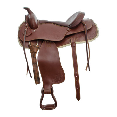 Veelzijdig western trailzadel Red Horns Bruin