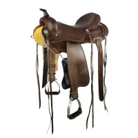 Western trailzadel ronde schoft full quarter 8020 Bruin