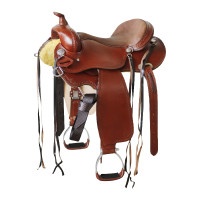 Western trailzadel ronde schoft full quarter 8020 Bruin