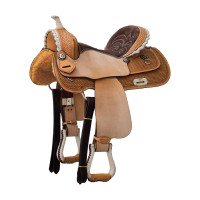 Western barrelzadel Denver Arabian vierkant dekje met gekleurd zitvlak Zwart Western barrelzadel Denver Arabian vierkant dekje met gekleurd zitvlak Zwart