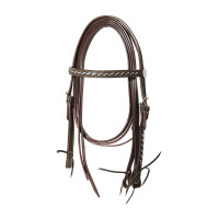 Western hoofdstel Lakota Silver Wire met teugels Bruin