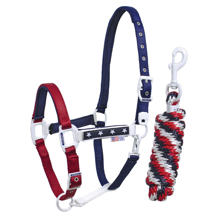 Nylon halster USA Pool's met touw