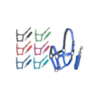 Nylon halster Pool's zwarte gespen met touw Zwart